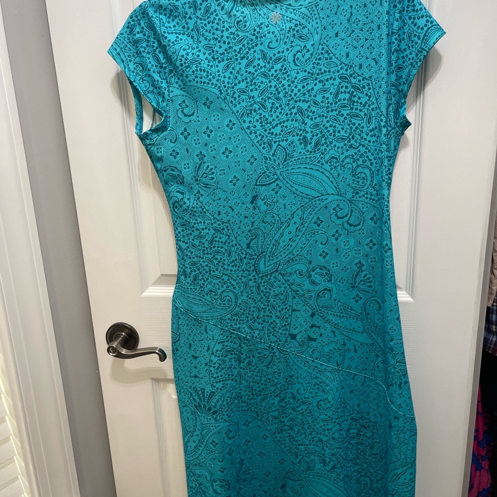 Athleta Asymmetrical Teal Dress - Picture 12 of 13